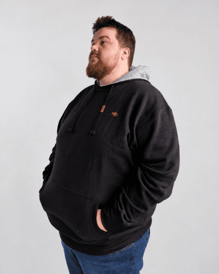 Motley Denim Riga Hoodie Black - Sweatshirts & hoodies - Sweatshirt & Camisolas com Capuz tamanhos grandes