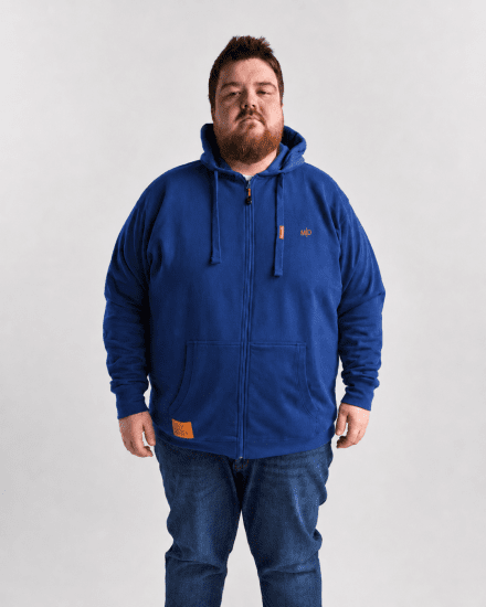 Motley Denim Copenhagen Hoodie Royal Blue - Sweatshirts & hoodies - Sweatshirt & Camisolas com Capuz tamanhos grandes