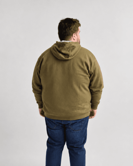 Motley Denim Copenhagen Hoodie Dark Khaki - Sweatshirts & hoodies - Sweatshirt & Camisolas com Capuz tamanhos grandes