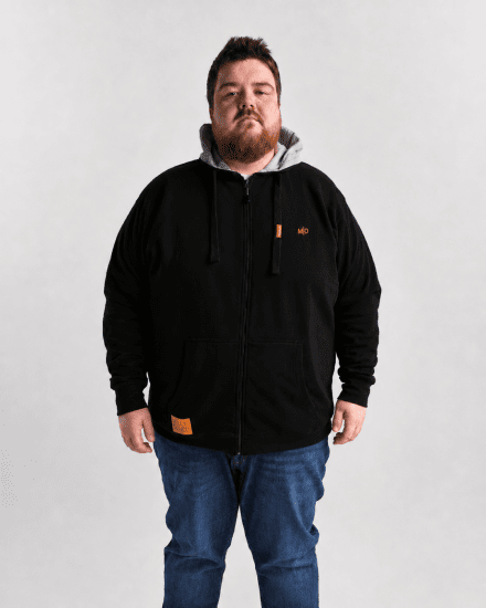 Motley Denim Copenhagen Hoodie Black - Sweatshirts & hoodies - Sweatshirt & Camisolas com Capuz tamanhos grandes
