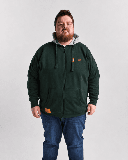 Motley Denim Copenhagen Hoodie Racing Green - Sweatshirts & hoodies - Sweatshirt & Camisolas com Capuz tamanhos grandes