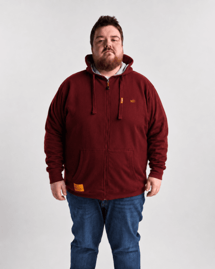 Motley Denim Copenhagen Hoodie Red - Sweatshirts & hoodies - Sweatshirt & Camisolas com Capuz tamanhos grandes