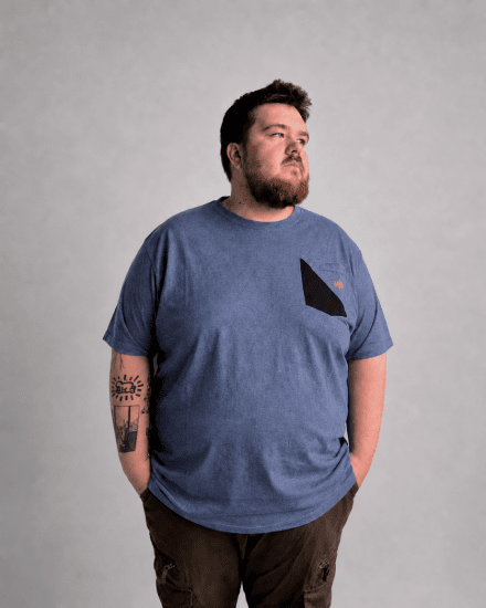 Motley Denim Milan T-shirt Índigo claro - T-shirts - T-shirts Homem Tamanhos Grandes