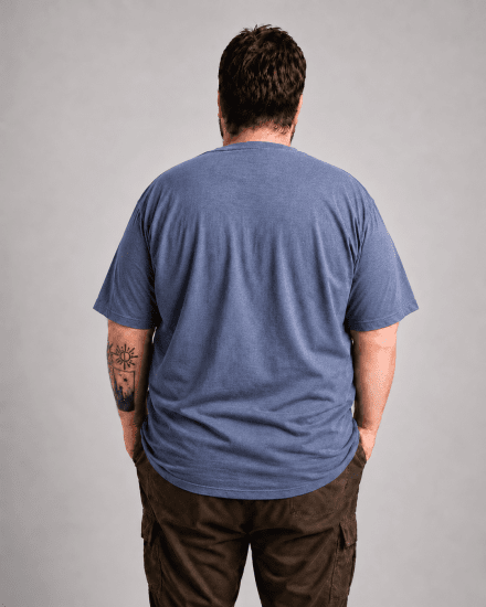 Motley Denim Milan T-shirt Índigo claro - T-shirts - T-shirts Homem Tamanhos Grandes