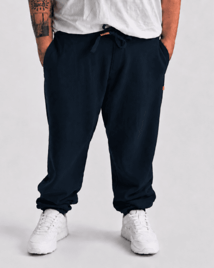 Motley Denim Berlin Sweatpants Navy - Calças & calções de fato de treino - Calças de Fato de Treino Tamanhos Grandes 