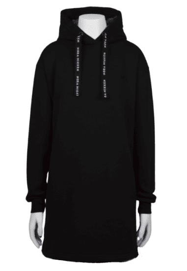 Nora Mikken KRISTINA Long Hoodie Black - Sweatshirt & Camisolas com Capuz - 