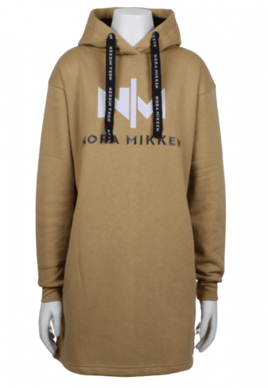 Nora Mikken KADRI WHITE Long Hoodie Camel - Sweatshirt & Camisolas com Capuz - 