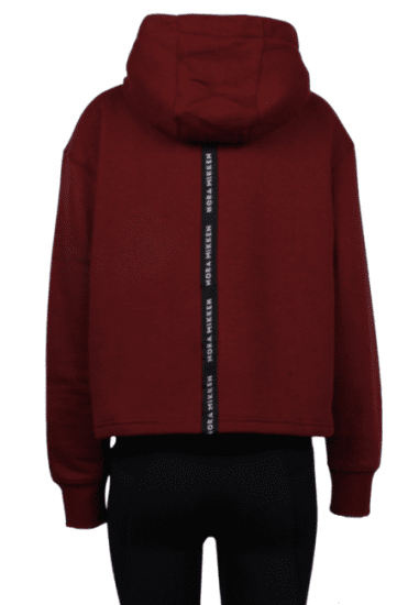 Nora Mikken GERTRUD Cropped Hoodie Burgundy - Sweatshirt & camisolas com capuz - 