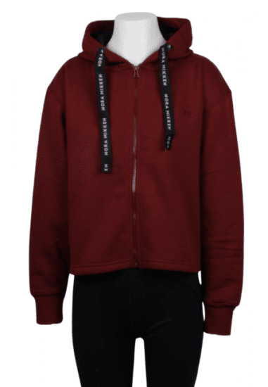 Nora Mikken GERTRUD Cropped Hoodie Burgundy - Sweatshirt & Camisolas com Capuz - 