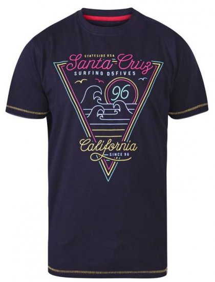 D555 Valley Santa Cruz Crew Neck Printed T-Shirt Black - T-shirts - T-shirts Homem Tamanhos Grandes