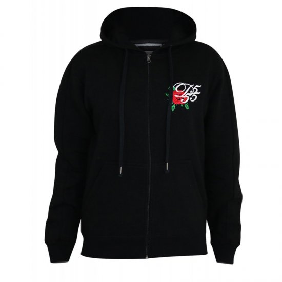 D555 Verlin Couture Full Zip Hoodie Black - Sweatshirts & hoodies - Sweatshirt & Camisolas com Capuz tamanhos grandes