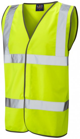 Leo Tarka Waistcoat Hi-Vis Yellow - Roupa de trabalho - Roupa de Trabalho Tamanho Grande Homem