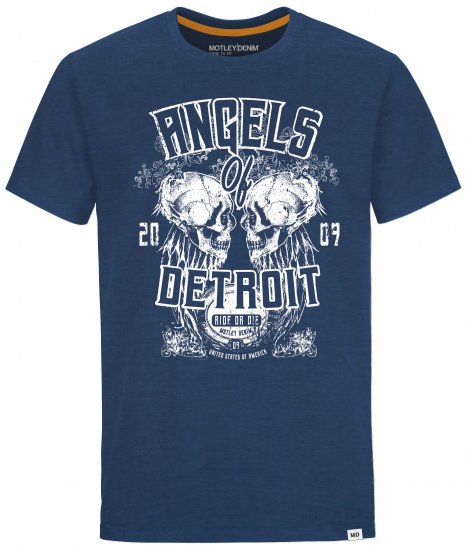 Motley Denim Whitby T-shirt Dark Indigo - T-shirts - T-shirts Homem Tamanhos Grandes