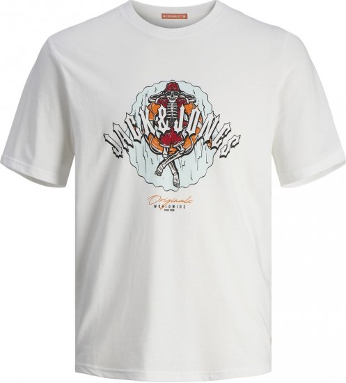 Jack & Jones JORCOCONUT T-shirt Bright White - T-shirts - T-shirts Homem Tamanhos Grandes