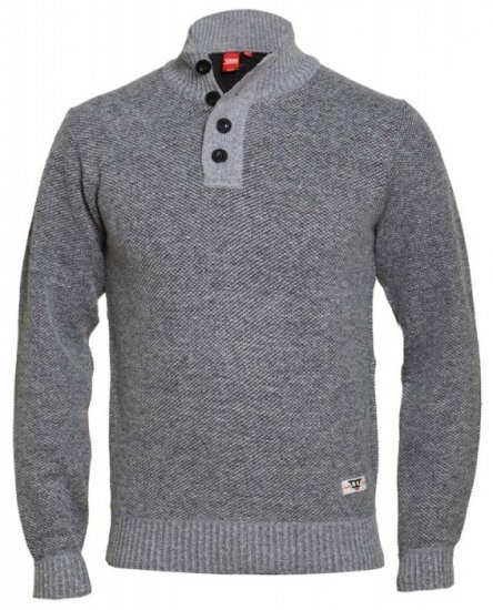 D555 Zane Sweater Grey - Sweatshirts & hoodies - Sweatshirt & Camisolas com Capuz tamanhos grandes
