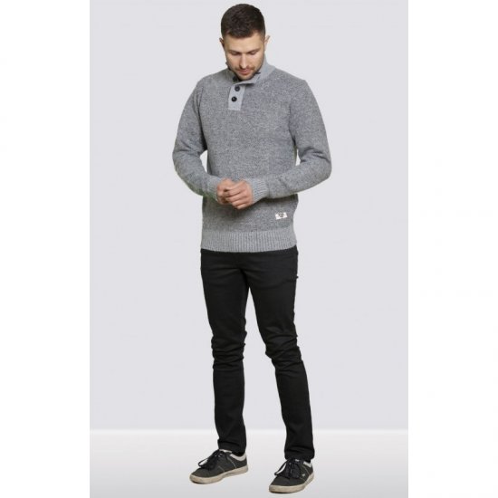 D555 Zane Sweater Grey - Sweatshirts & hoodies - Sweatshirt & Camisolas com Capuz tamanhos grandes